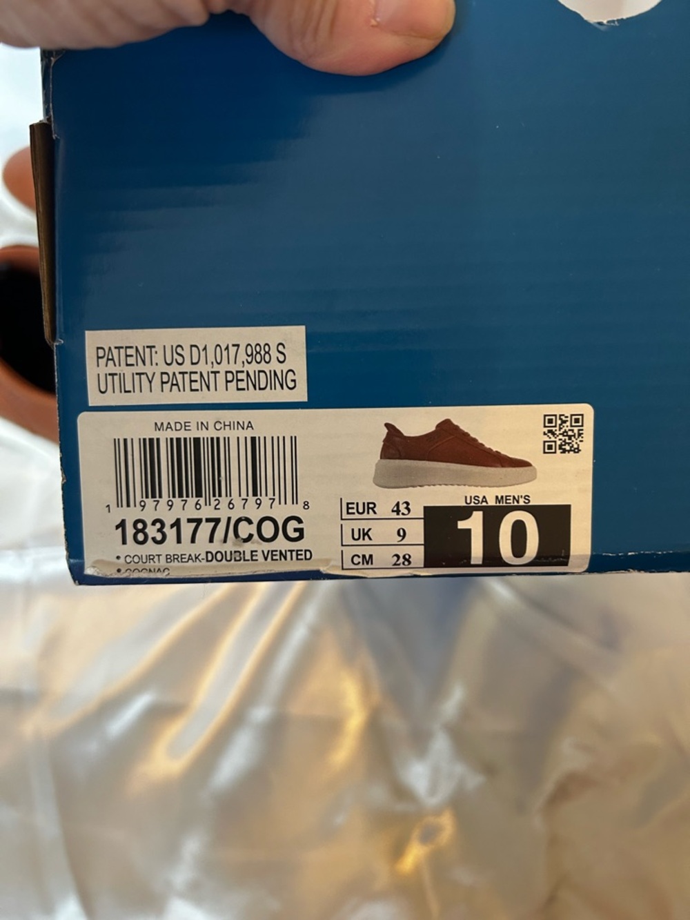 Skechers Slip-ins Court Break Double Vent Brown Cognac Men Size 10 183177 NIB - Picture 3 of 8